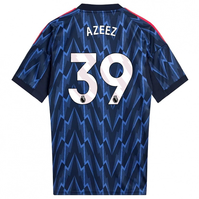 Danxen Uomo Maglia Miguel Azeez #39 Navy Rosso Kit Gara Away 2025/26 Maglietta