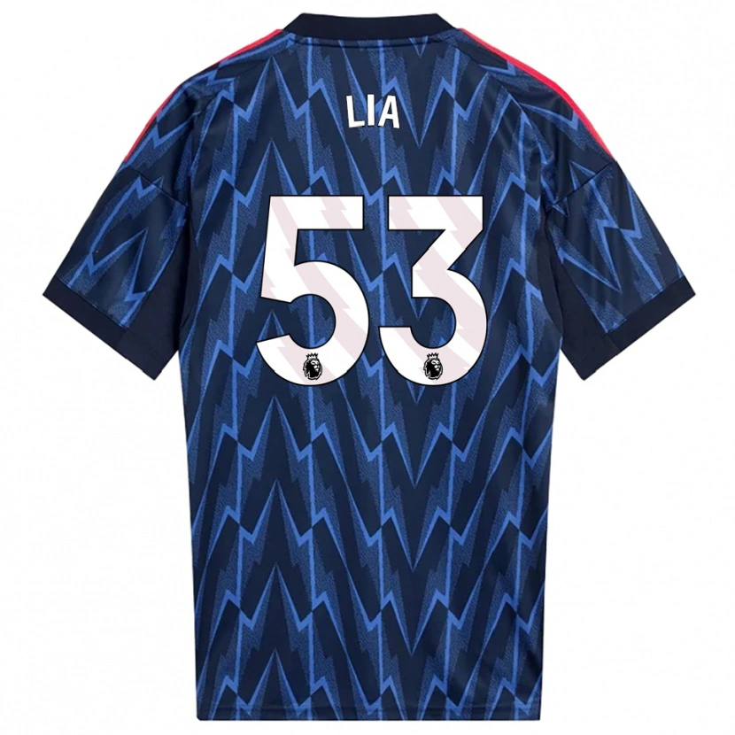 Danxen Uomo Maglia Vivienne Lia #53 Navy Rosso Kit Gara Away 2025/26 Maglietta