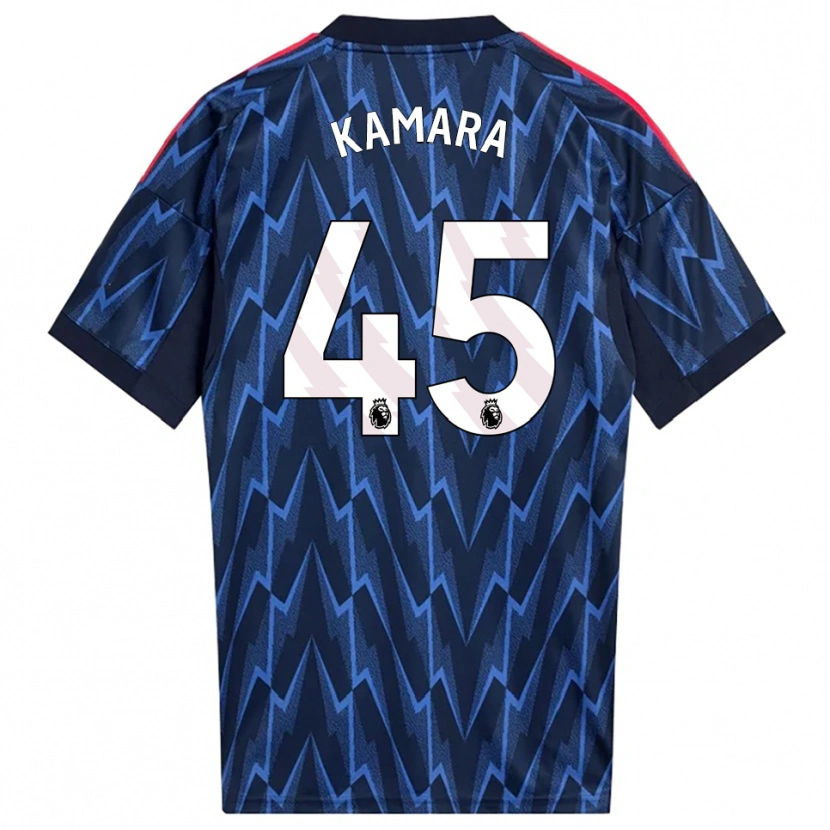 Danxen Uomo Maglia Osman Kamara #45 Navy Rosso Kit Gara Away 2025/26 Maglietta