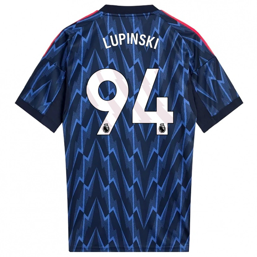 Danxen Uomo Maglia Remi Lupinski #94 Navy Rosso Kit Gara Away 2025/26 Maglietta