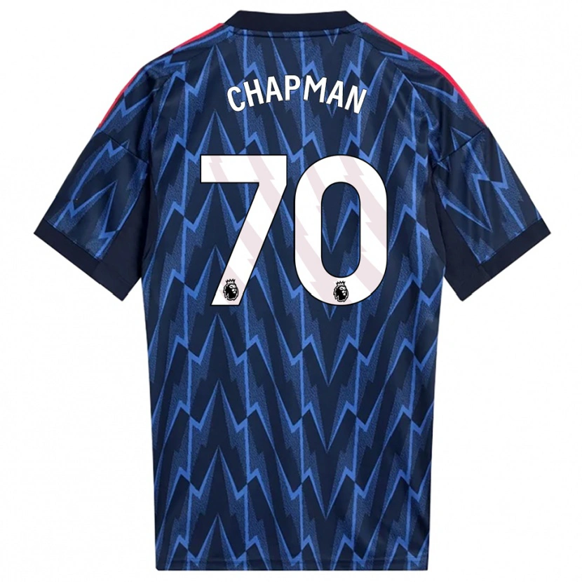 Danxen Uomo Maglia Samuel Chapman #70 Navy Rosso Kit Gara Away 2025/26 Maglietta