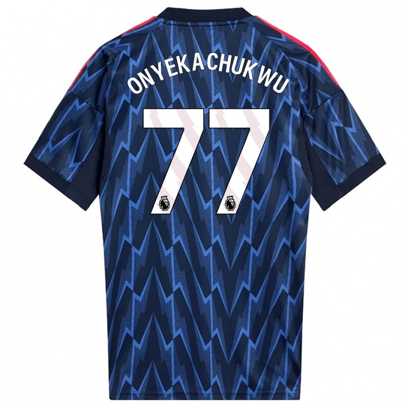 Danxen Uomo Maglia Samuel Onyekachukwu #77 Navy Rosso Kit Gara Away 2025/26 Maglietta