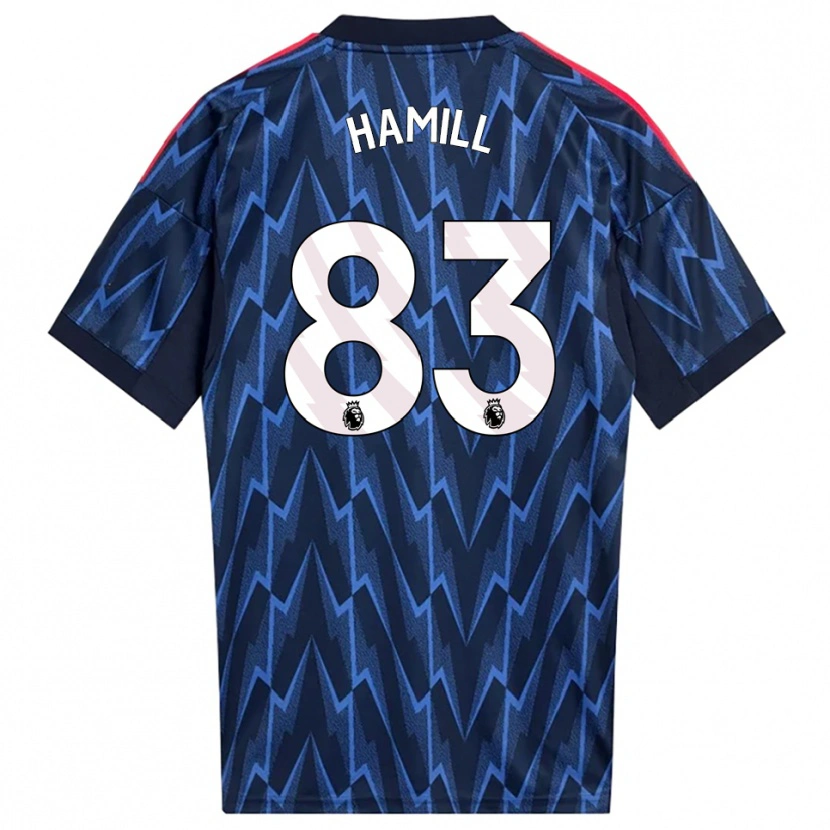 Danxen Uomo Maglia Callan Hamill #83 Navy Rosso Kit Gara Away 2025/26 Maglietta