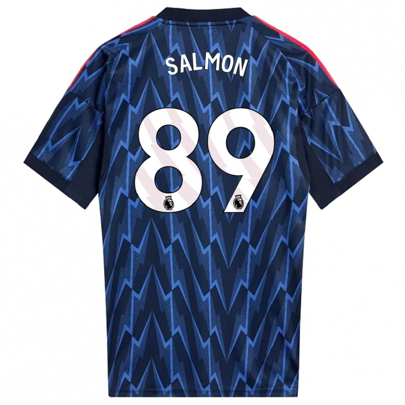 Danxen Uomo Maglia Marli Salmon #89 Navy Rosso Kit Gara Away 2025/26 Maglietta