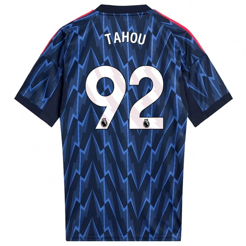 Danxen Uomo Maglia Joshua Tahou #92 Navy Rosso Kit Gara Away 2025/26 Maglietta