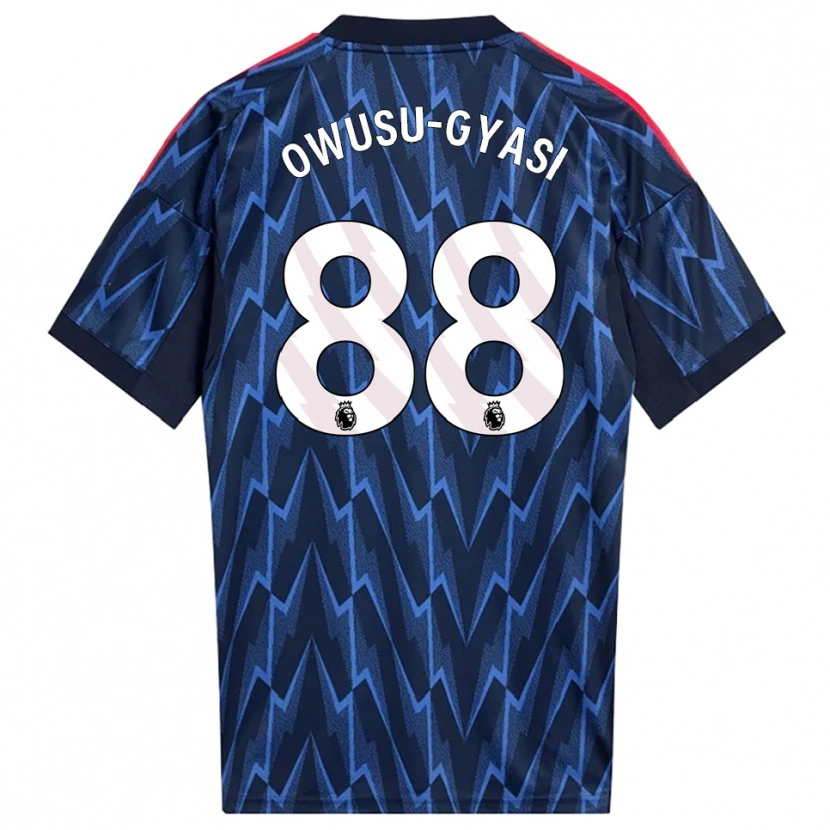 Danxen Uomo Maglia Abraham Owusu-Gyasi #88 Navy Rosso Kit Gara Away 2025/26 Maglietta