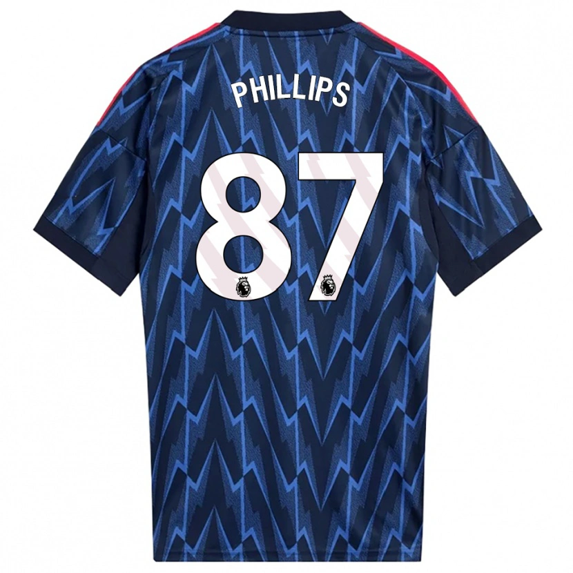 Danxen Uomo Maglia Bowen Phillips #87 Navy Rosso Kit Gara Away 2025/26 Maglietta