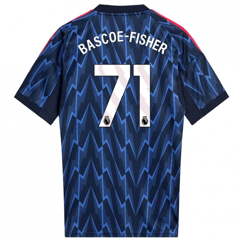 Danxen Uomo Maglia Jakai Bascoe-Fisher #71 Navy Rosso Kit Gara Away 2025/26 Maglietta
