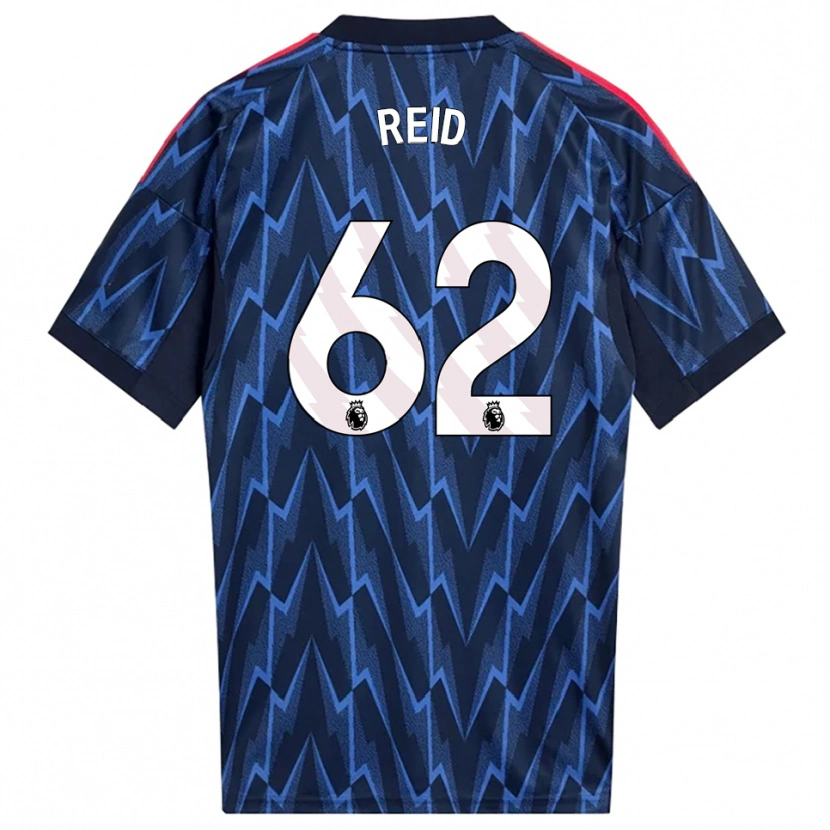 Danxen Uomo Maglia Katie Reid #62 Navy Rosso Kit Gara Away 2025/26 Maglietta