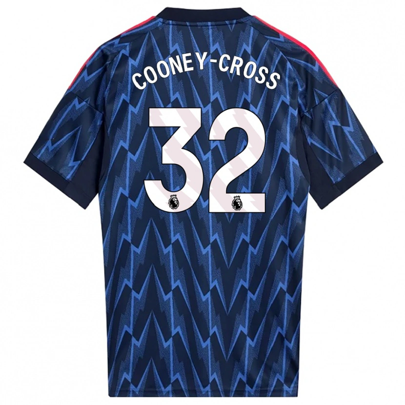 Danxen Uomo Maglia Kyra Cooney-Cross #32 Navy Rosso Kit Gara Away 2025/26 Maglietta