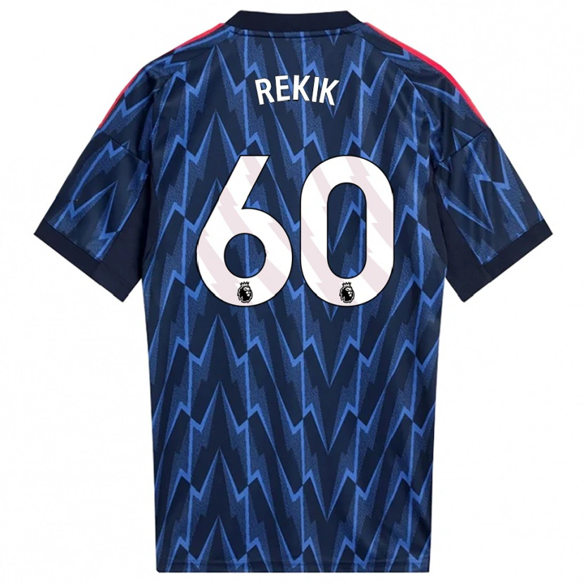 Danxen Uomo Maglia Omar Rekik #60 Navy Rosso Kit Gara Away 2025/26 Maglietta