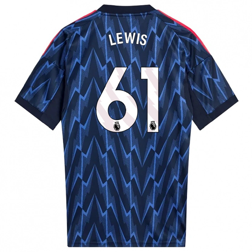 Danxen Uomo Maglia George Lewis #61 Navy Rosso Kit Gara Away 2025/26 Maglietta