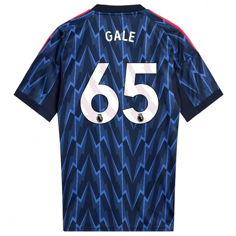 Danxen Uomo Maglia Jessie Gale #65 Navy Rosso Kit Gara Away 2025/26 Maglietta