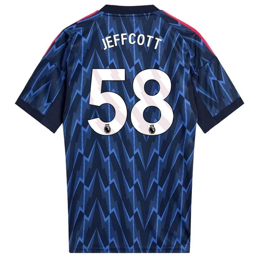 Danxen Uomo Maglia Henry Jeffcott #58 Navy Rosso Kit Gara Away 2025/26 Maglietta