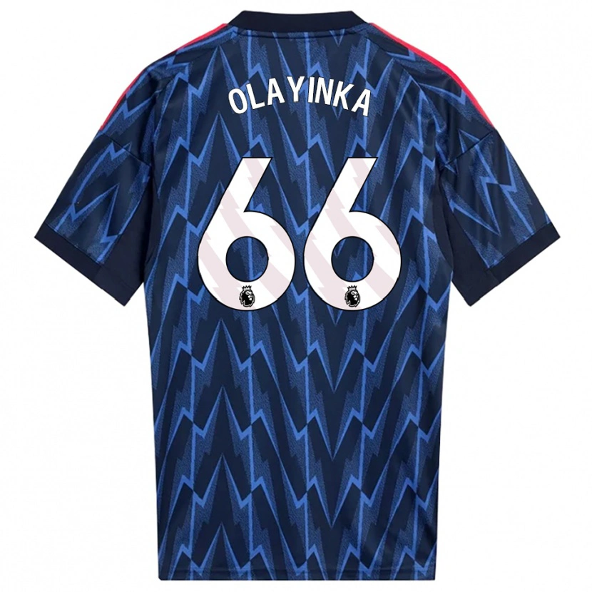 Danxen Uomo Maglia James Olayinka #66 Navy Rosso Kit Gara Away 2025/26 Maglietta