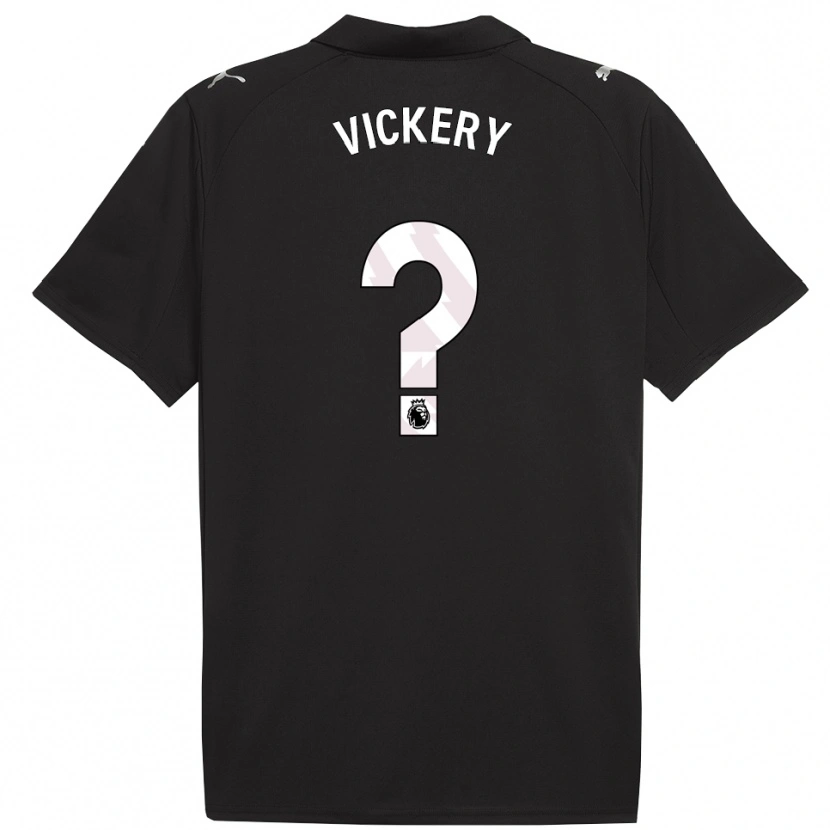 Danxen Uomo Maglia Ben Vickery #0 Nero Bianco Kit Gara Away 2025/26 Maglietta