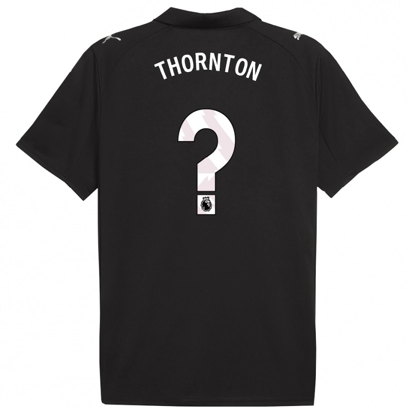 Danxen Uomo Maglia Archie Thornton #0 Nero Bianco Kit Gara Away 2025/26 Maglietta