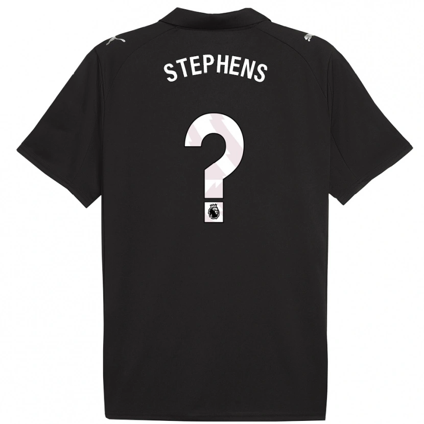 Danxen Uomo Maglia Mason Stephens #0 Nero Bianco Kit Gara Away 2025/26 Maglietta