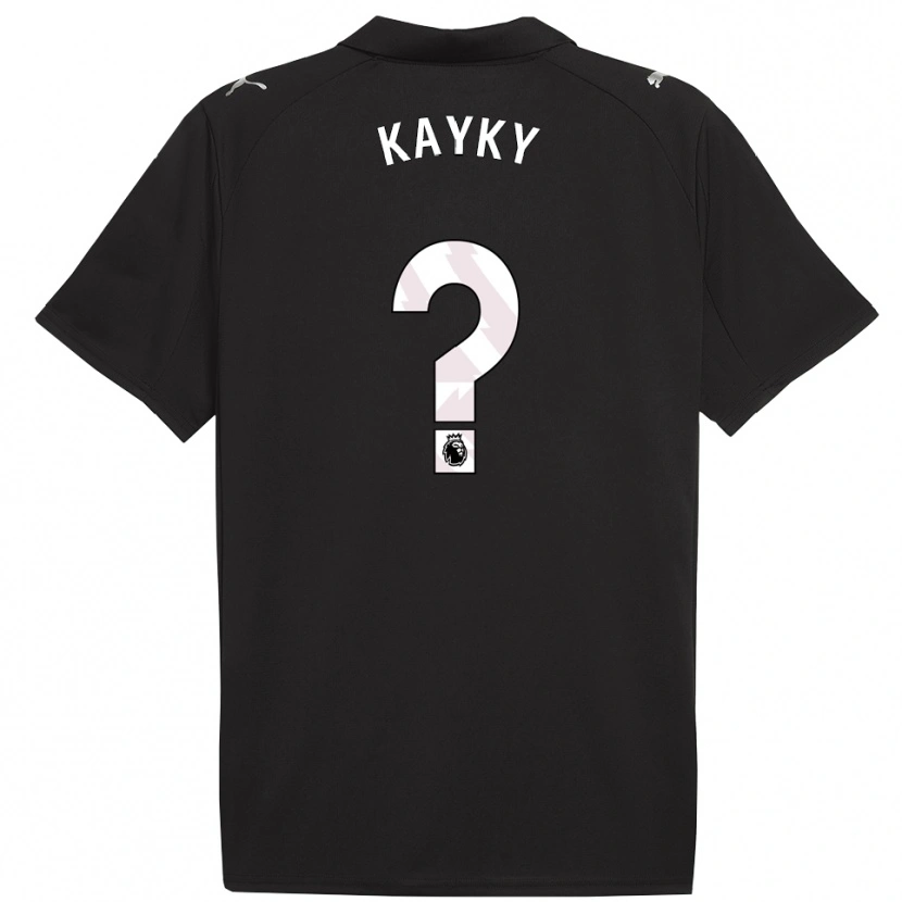 Danxen Uomo Maglia Kayky #0 Nero Bianco Kit Gara Away 2025/26 Maglietta