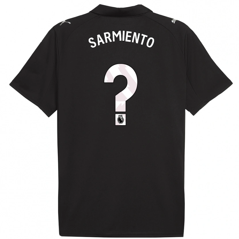 Danxen Uomo Maglia Darío Sarmiento #0 Nero Bianco Kit Gara Away 2025/26 Maglietta