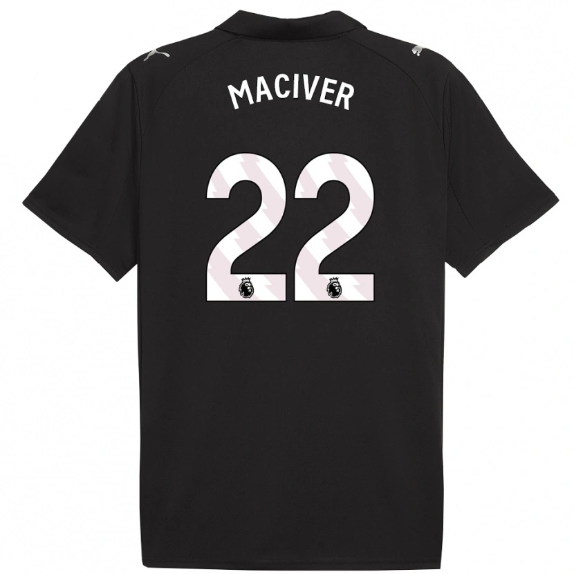 Danxen Uomo Maglia Sandy Maciver #22 Nero Bianco Kit Gara Away 2025/26 Maglietta