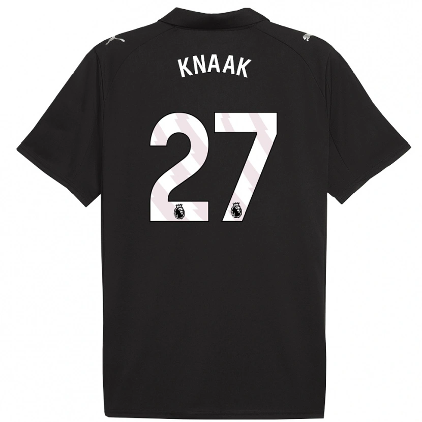 Danxen Uomo Maglia Rebecca Knaak #27 Nero Bianco Kit Gara Away 2025/26 Maglietta