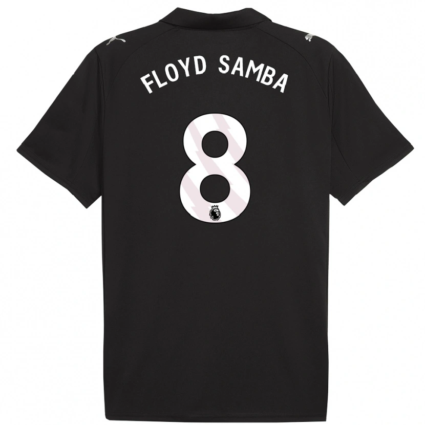 Danxen Uomo Maglia Floyd Samba #8 Nero Bianco Kit Gara Away 2025/26 Maglietta