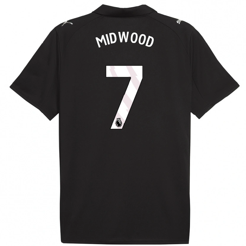 Danxen Uomo Maglia Kylan Midwood #7 Nero Bianco Kit Gara Away 2025/26 Maglietta