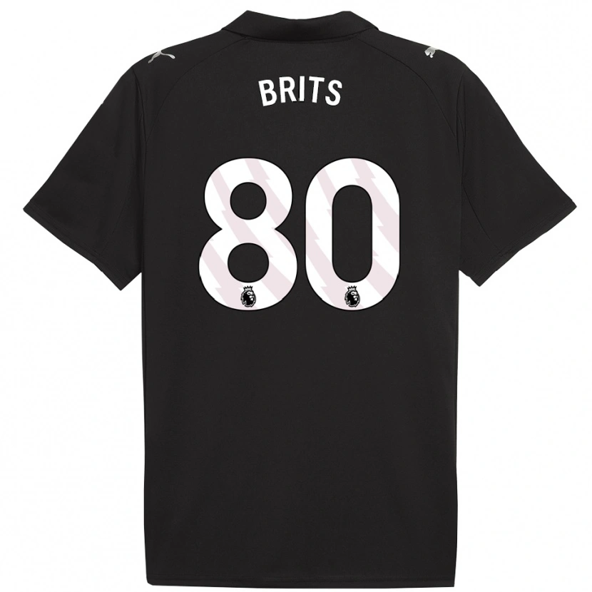 Danxen Uomo Maglia Spike Brits #80 Nero Bianco Kit Gara Away 2025/26 Maglietta
