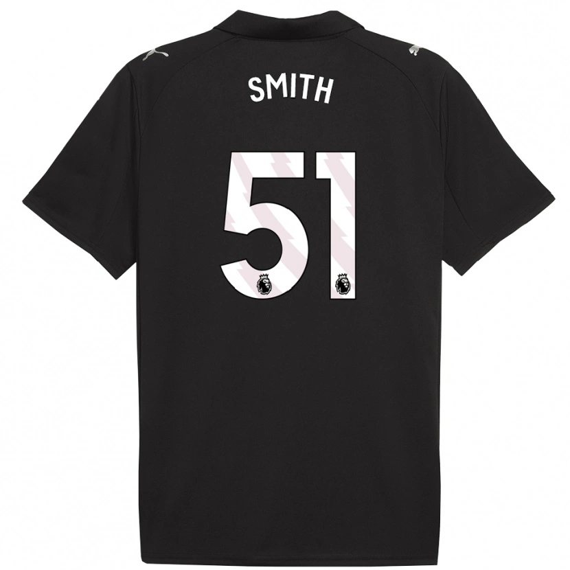 Danxen Uomo Maglia Isaac Smith #51 Nero Bianco Kit Gara Away 2025/26 Maglietta