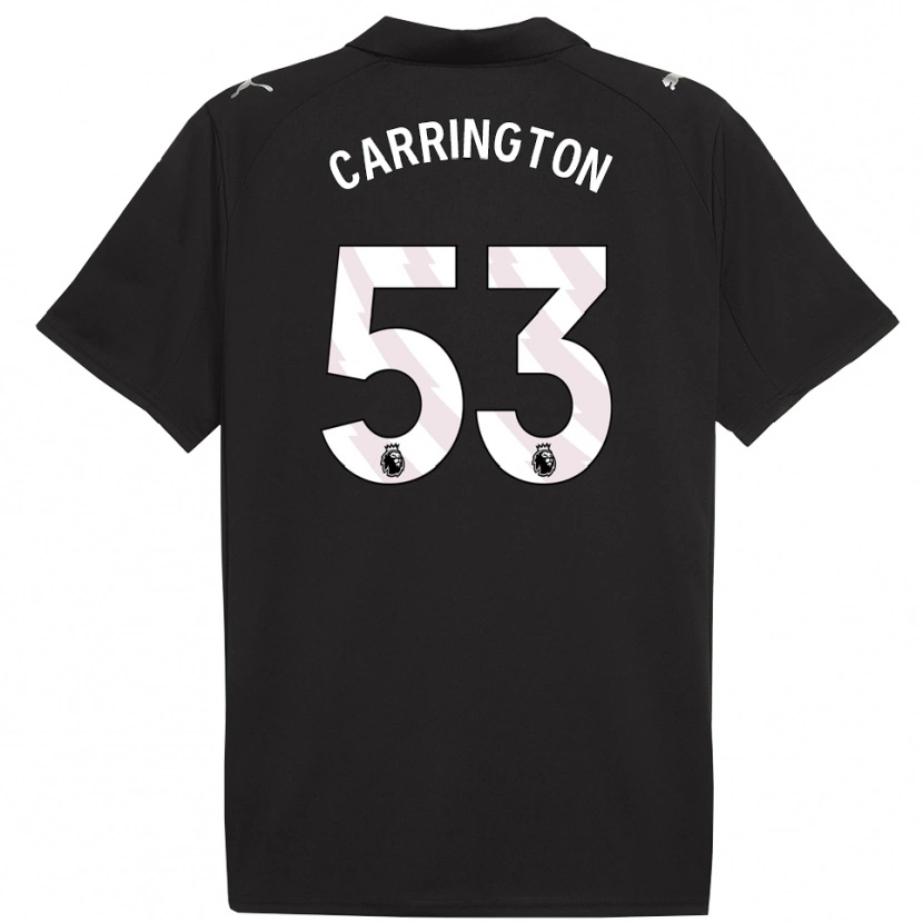 Danxen Uomo Maglia Ezra Carrington #53 Nero Bianco Kit Gara Away 2025/26 Maglietta