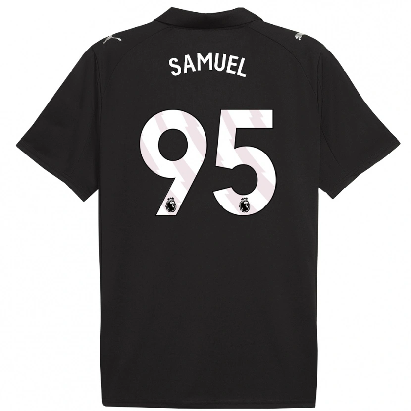 Danxen Uomo Maglia Lakyle Samuel #95 Nero Bianco Kit Gara Away 2025/26 Maglietta