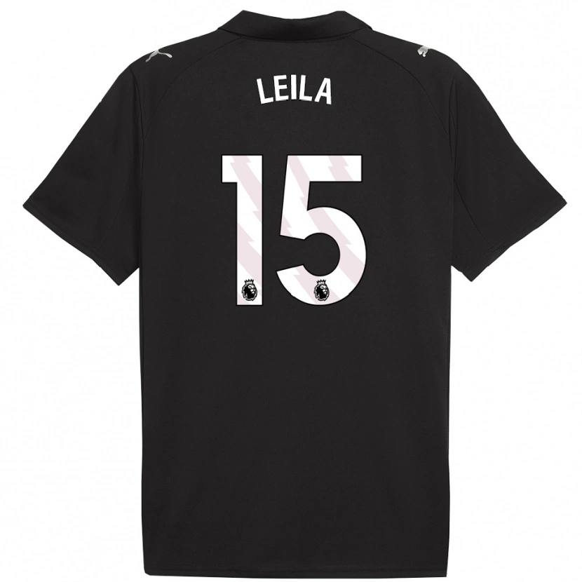 Danxen Uomo Maglia Leila Ouahabi #15 Nero Bianco Kit Gara Away 2025/26 Maglietta