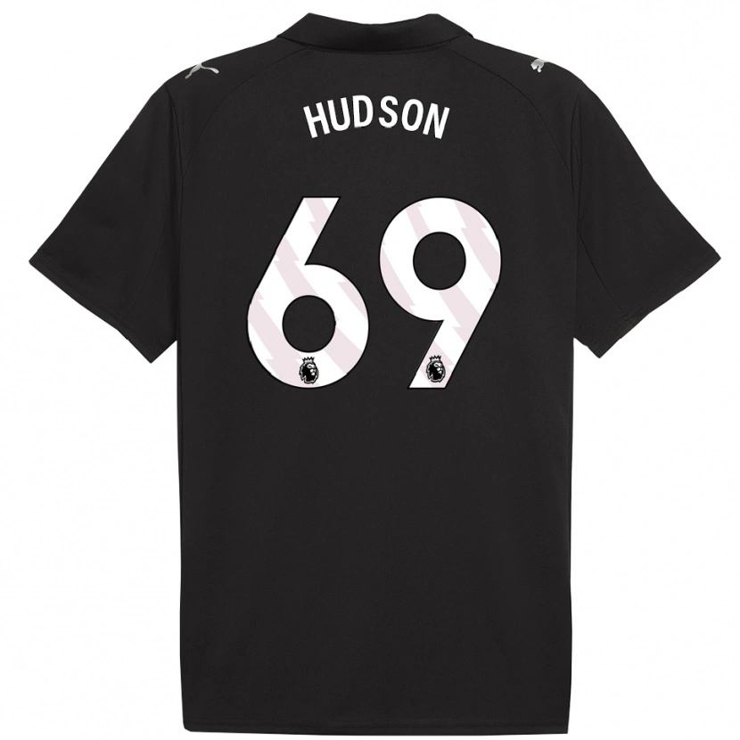 Danxen Uomo Maglia Max Hudson #69 Nero Bianco Kit Gara Away 2025/26 Maglietta