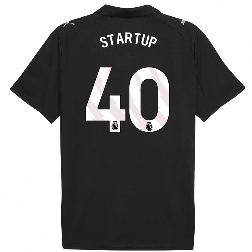 Danxen Uomo Maglia Katie Startup #40 Nero Bianco Kit Gara Away 2025/26 Maglietta