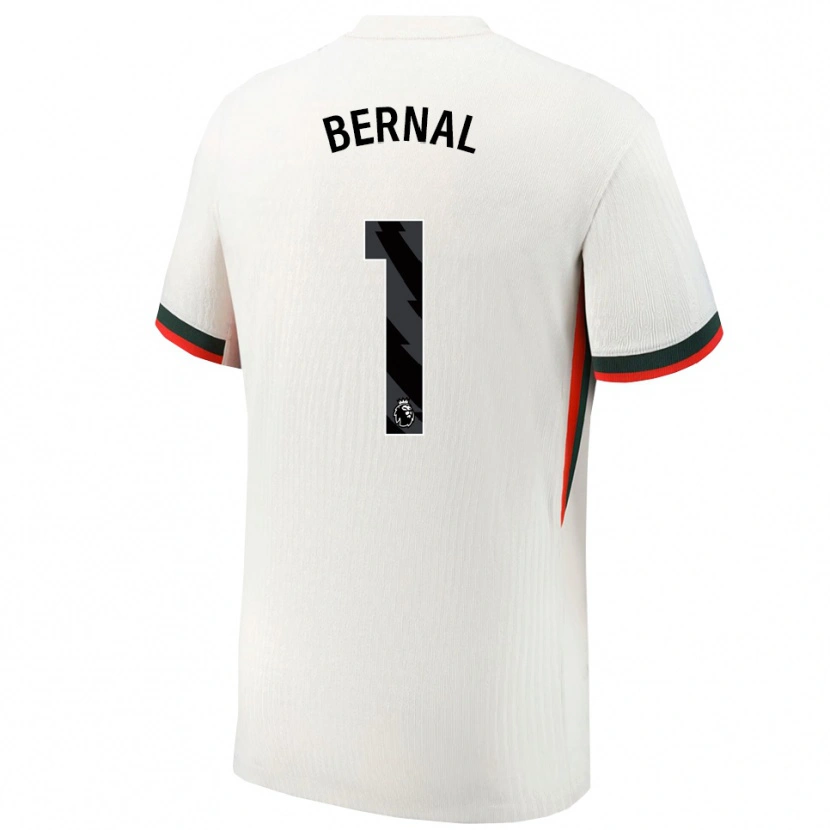 Danxen Uomo Maglia Freddy Bernal #1 Bianco Verde Kit Gara Away 2025/26 Maglietta