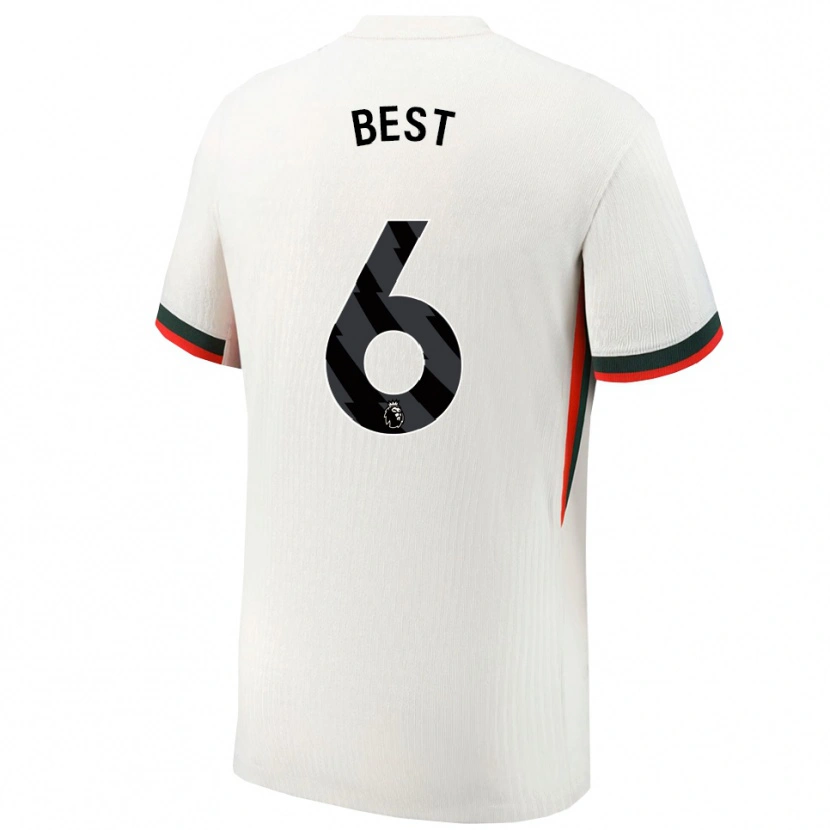 Danxen Uomo Maglia Kian Best #6 Bianco Verde Kit Gara Away 2025/26 Maglietta