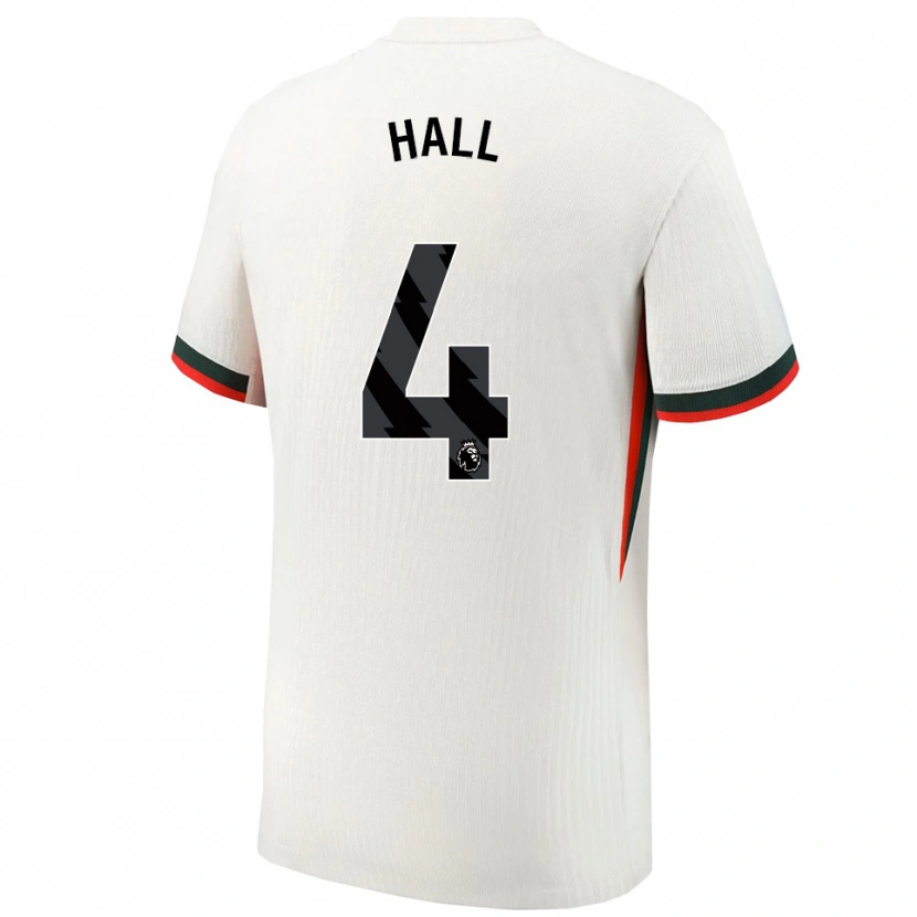 Danxen Uomo Maglia Jacob Hall #4 Bianco Verde Kit Gara Away 2025/26 Maglietta