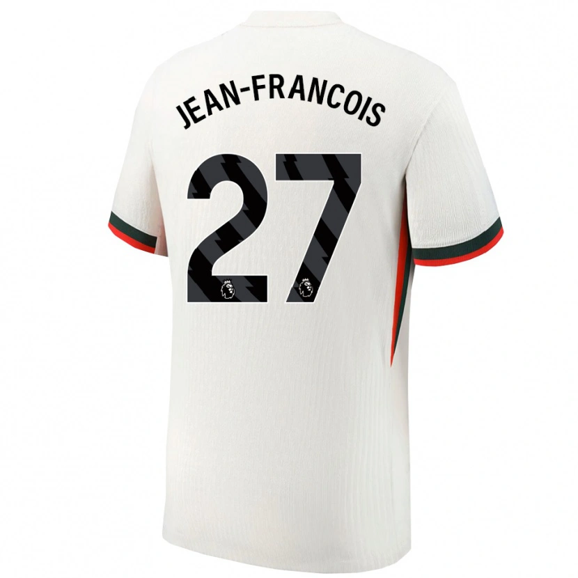 Danxen Uomo Maglia Oriane Jean-Francois #27 Bianco Verde Kit Gara Away 2025/26 Maglietta