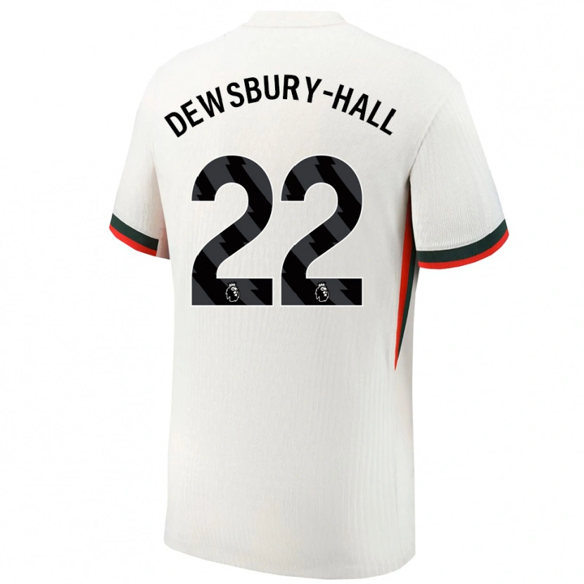 Danxen Uomo Maglia Kiernan Dewsbury-Hall #22 Bianco Verde Kit Gara Away 2025/26 Maglietta