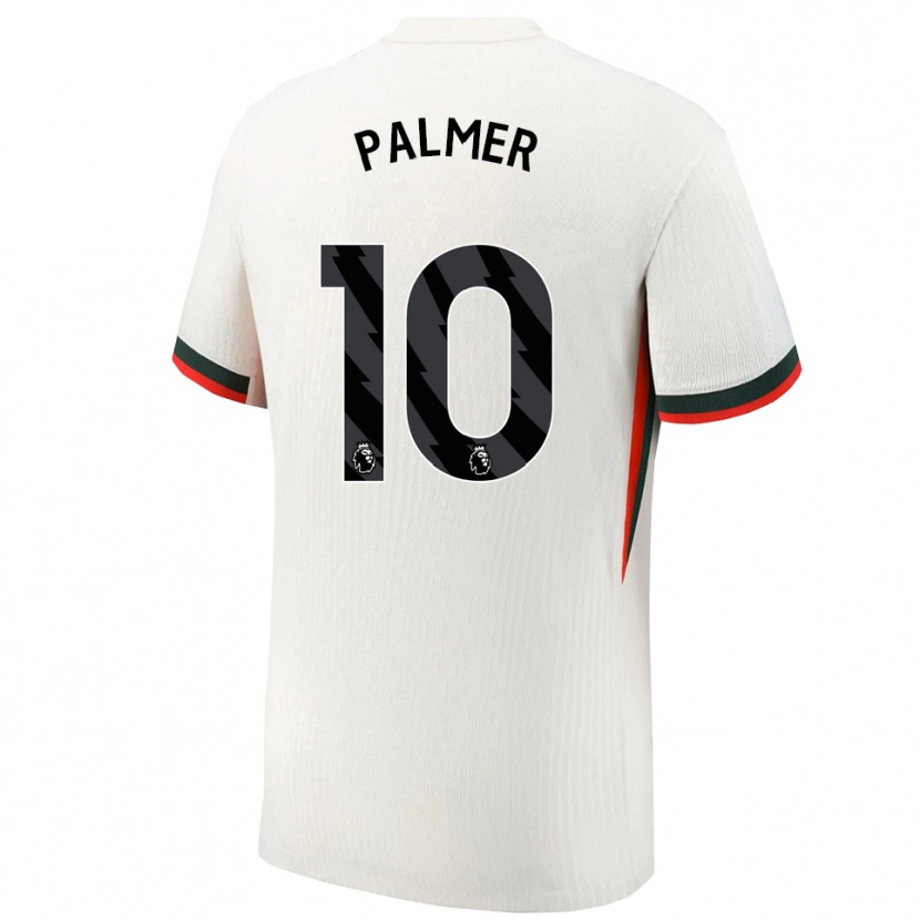 Danxen Uomo Maglia Cole Palmer #10 Bianco Verde Kit Gara Away 2025/26 Maglietta