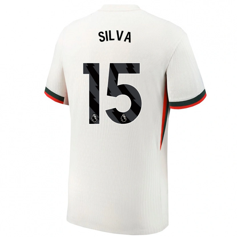 Danxen Uomo Maglia Isaac Silva #15 Bianco Verde Kit Gara Away 2025/26 Maglietta