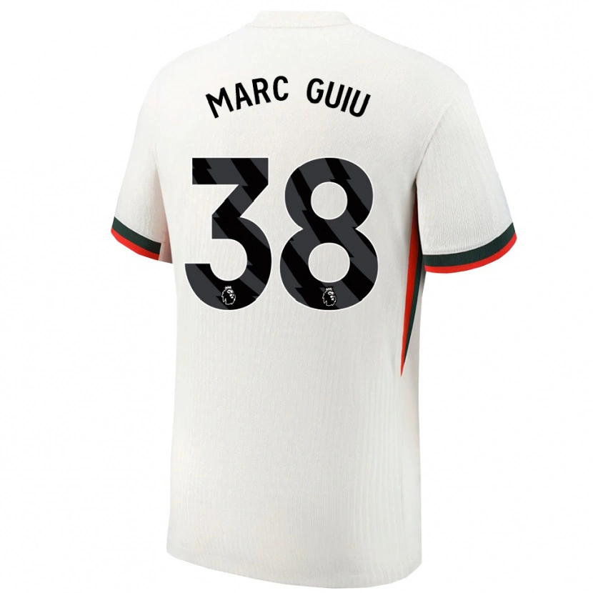 Danxen Uomo Maglia Marc Guiu #38 Bianco Verde Kit Gara Away 2025/26 Maglietta