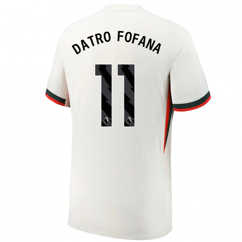 Danxen Uomo Maglia David Datro Fofana #11 Bianco Verde Kit Gara Away 2025/26 Maglietta