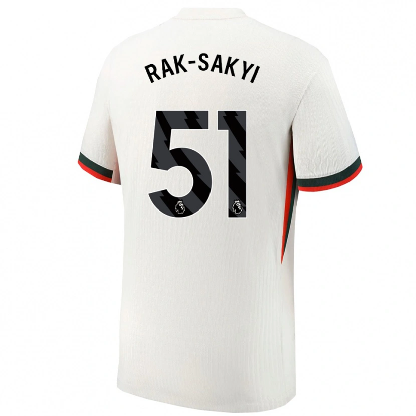 Danxen Uomo Maglia Sam Rak-Sakyi #51 Bianco Verde Kit Gara Away 2025/26 Maglietta