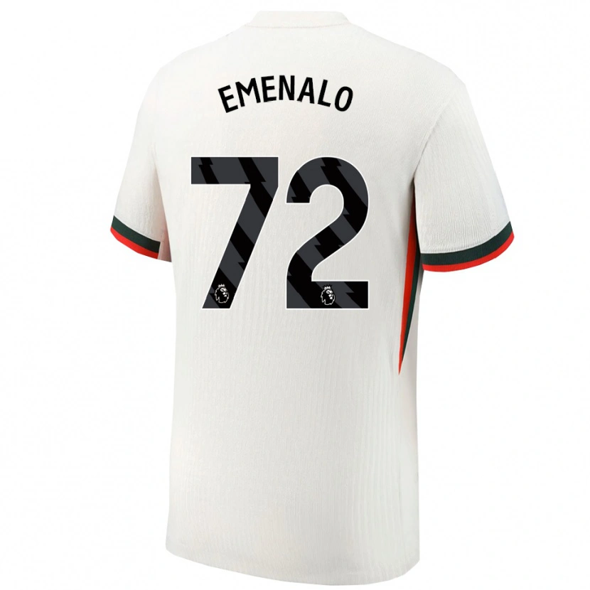 Danxen Uomo Maglia Landon Emenalo #72 Bianco Verde Kit Gara Away 2025/26 Maglietta