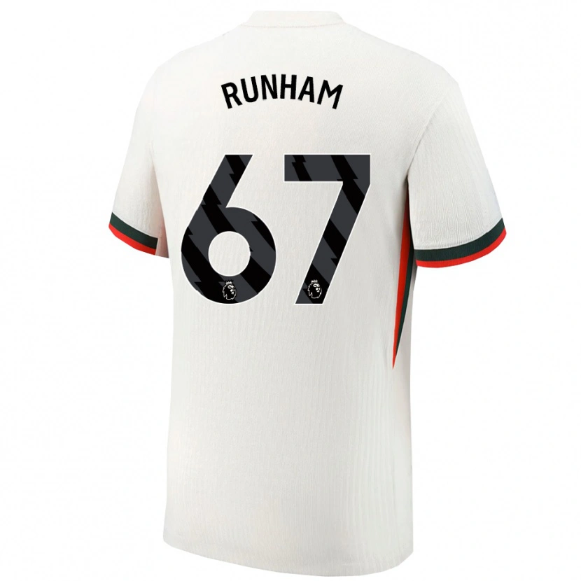 Danxen Uomo Maglia Frankie Runham #67 Bianco Verde Kit Gara Away 2025/26 Maglietta