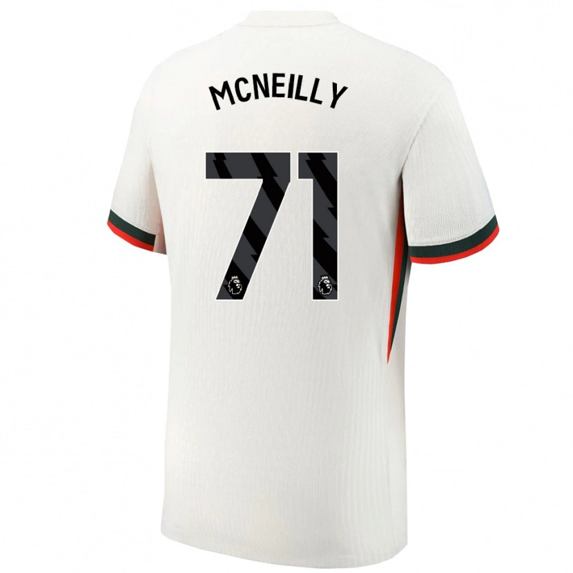 Danxen Uomo Maglia Donnell Mcneilly #71 Bianco Verde Kit Gara Away 2025/26 Maglietta
