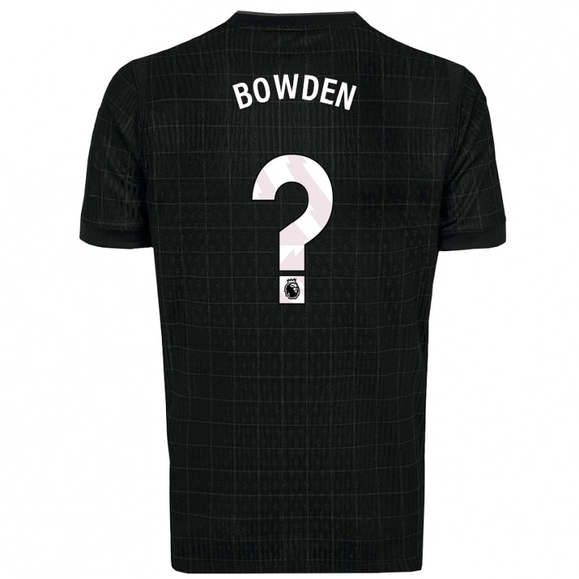 Danxen Uomo Maglia Jamie Bowden #0 Nero Grigio Kit Gara Away 2025/26 Maglietta