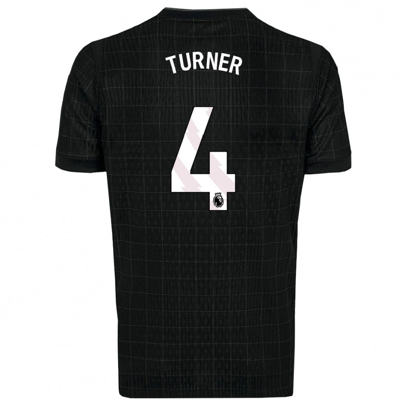 Danxen Uomo Maglia Amy Turner #4 Nero Grigio Kit Gara Away 2025/26 Maglietta
